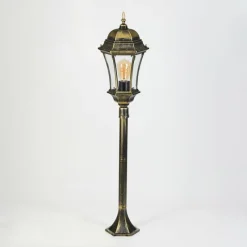 Luminaires Rustiques-hofstein Borne lumineuse Etoe Brun, Or, Noir, 1 lumière