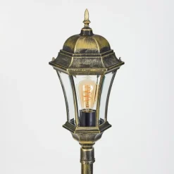 Luminaires Rustiques-hofstein Borne lumineuse Etoe Brun, Or, Noir, 1 lumière