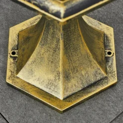 Luminaires Rustiques-hofstein Borne lumineuse Etoe Brun, Or, Noir, 1 lumière