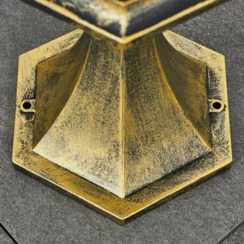 Luminaires Rustiques-hofstein Borne lumineuse Etoe Brun, Or, Noir, 1 lumière