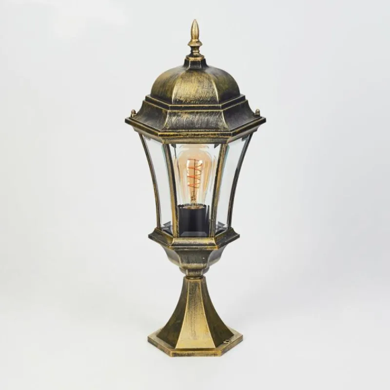 Luminaires Rustiques-hofstein Borne lumineuse Etoe Brun, Or, Noir, 1 lumière