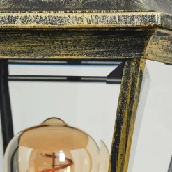 Luminaires Rustiques-hofstein Borne lumineuse Etoe Brun, Or, Noir, 1 lumière