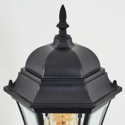 Luminaires Rustiques-hofstein Borne lumineuse Etoe Noir, 1 lumière, Détecteur de mouvement