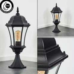 Luminaires Rustiques-hofstein Borne lumineuse Etoe Noir, 1 lumière