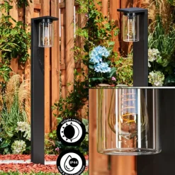 hofstein Borne lumineuse Foley Noir, 1 lumière