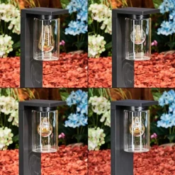 hofstein Borne lumineuse Foley Noir, 1 lumière