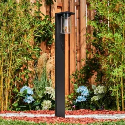 hofstein Borne lumineuse Foley Noir, 1 lumière