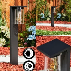 hofstein Borne lumineuse Foley Noir, 1 lumière