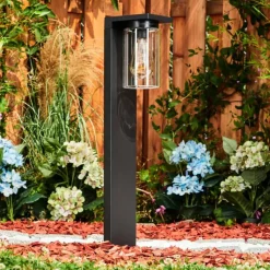 hofstein Borne lumineuse Foley Noir, 1 lumière