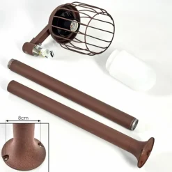 hofstein Borne lumineuse Foothills Rouille, 1 lumière