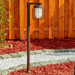 hofstein Borne lumineuse Foothills Rouille, 1 lumière