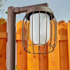 hofstein Borne lumineuse Foothills Rouille, 1 lumière