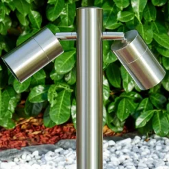 hofstein Borne lumineuse Froslev LED Chrome, 2 lumières