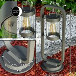 hofstein Borne lumineuse Fulham Anthracite, 1 lumière