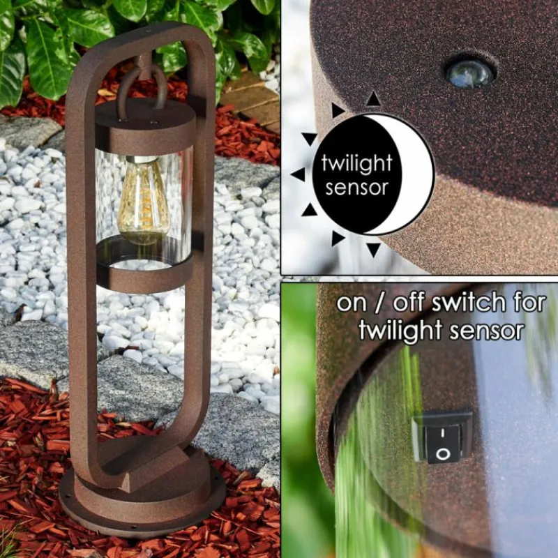 hofstein Borne lumineuse Fulham Rouille, 1 lumière