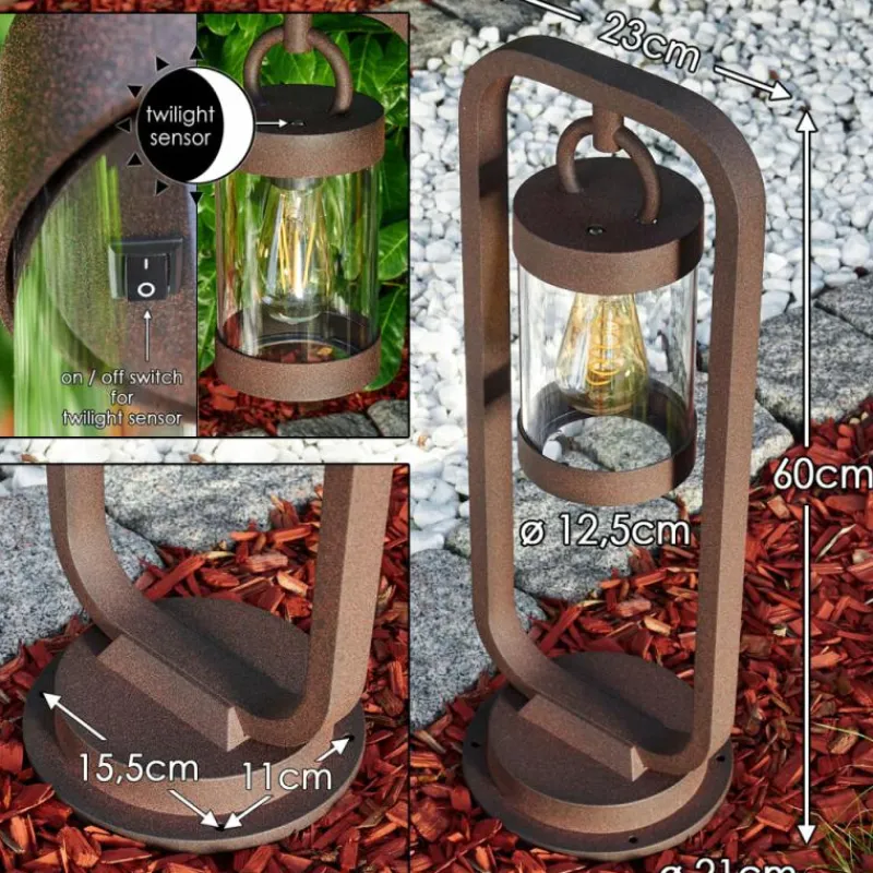 hofstein Borne lumineuse Fulham Rouille, 1 lumière