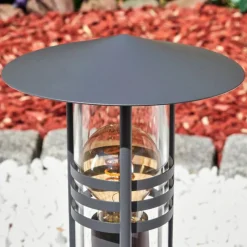 hofstein Borne lumineuse Fushun Anthracite, 1 lumière