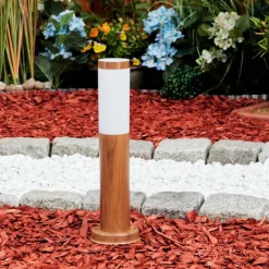 hofstein Borne lumineuse Gabarone Brun, Couleur bois, 1 lumière