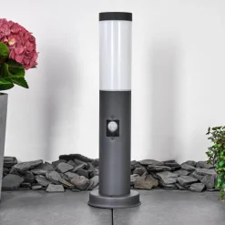 hofstein Borne lumineuse Gaborone Anthracite, 1 lumière, Détecteur de mouvement