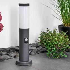 hofstein Borne lumineuse Gaborone Anthracite, 1 lumière, Détecteur de mouvement