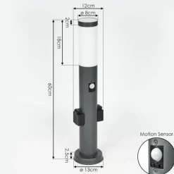 hofstein Borne lumineuse Gaborone Anthracite, 1 lumière, Détecteur de mouvement