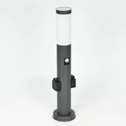 hofstein Borne lumineuse Gaborone Anthracite, 1 lumière, Détecteur de mouvement