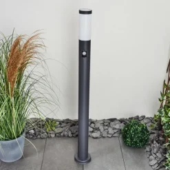 hofstein Borne lumineuse Gaborone Anthracite, 1 lumière, Détecteur de mouvement