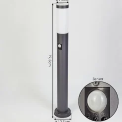 hofstein Borne lumineuse Gaborone Anthracite, 1 lumière, Détecteur de mouvement