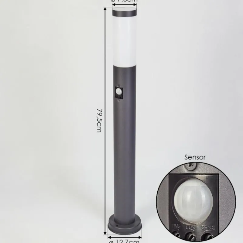 hofstein Borne lumineuse Gaborone Anthracite, 1 lumière, Détecteur de mouvement