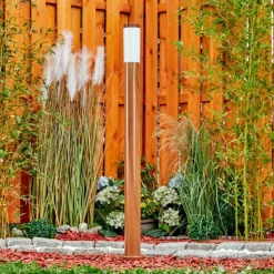 hofstein Borne lumineuse Gaborone Brun, Couleur bois, 1 lumière