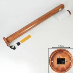 hofstein Borne lumineuse Gaborone Brun, Couleur bois, 1 lumière, Détecteur de mouvement