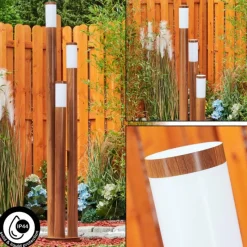 Lampes En Bois-hofstein Borne lumineuse Gaborone Brun, Couleur bois, 3 lumières