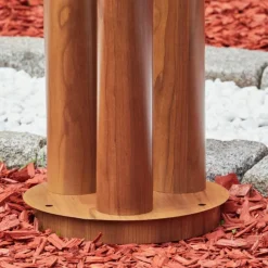 Lampes En Bois-hofstein Borne lumineuse Gaborone Brun, Couleur bois, 3 lumières