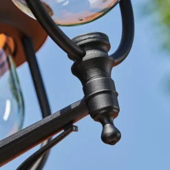 hofstein Borne lumineuse Gascon Noir, 3 lumières