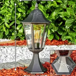 Luminaires Rustiques-hofstein Borne lumineuse Gilze Noir, 1 lumière