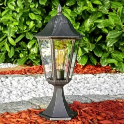 Luminaires Rustiques-hofstein Borne lumineuse Gilze Noir, 1 lumière