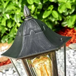 Luminaires Rustiques-hofstein Borne lumineuse Gilze Noir, 1 lumière