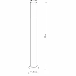 Luminaires Globo Lighting Borne lumineuse Globo BOSTON Anthracite, 1 lumière