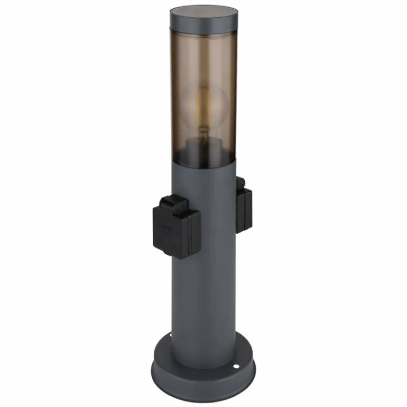 Suspension Verre Fumé-Luminaires Globo Lighting Borne lumineuse Globo BOSTON Anthracite, 1 lumière