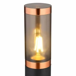 Suspension Verre Fumé-Luminaires Globo Lighting Borne lumineuse Globo BOSTON Noir, 1 lumière