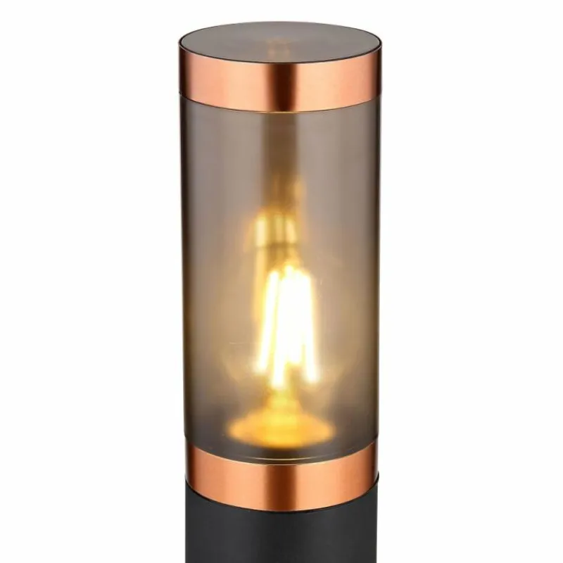 Suspension Verre Fumé-Luminaires Globo Lighting Borne lumineuse Globo BOSTON Noir, 1 lumière