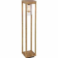 Lampes En Bois-Luminaires Globo Lighting Borne lumineuse Globo CANDELA Bois foncé, 1 lumière