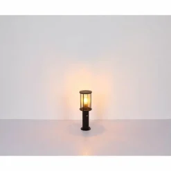 Suspension Verre Fumé-Luminaires Globo Lighting Borne lumineuse Globo GRACEY Noir, 1 lumière, Détecteur de mouvement