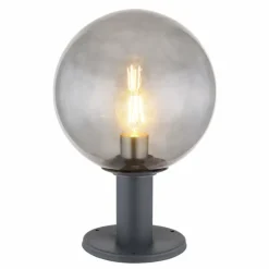 Suspension Verre Fumé-Luminaires Globo Lighting Borne lumineuse Globo HEDWIG Anthracite, 1 lumière