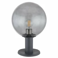 Suspension Verre Fumé-Luminaires Globo Lighting Borne lumineuse Globo HEDWIG Anthracite, 1 lumière