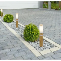 Lampes En Bois-Luminaires Globo Lighting Borne lumineuse Globo JAICY Couleur bois, 1 lumière