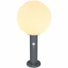 Luminaires Globo Lighting Borne lumineuse Globo OSSY Anthracite, 1 lumière, Détecteur de mouvement