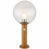 Lampes En Bois-Luminaires Globo Lighting Borne lumineuse Globo OSSY Couleur bois, 1 lumière, Détecteur de mouvement