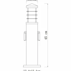 Luminaires Globo Lighting Borne lumineuse Globo SADAKO Anthracite, 1 lumière