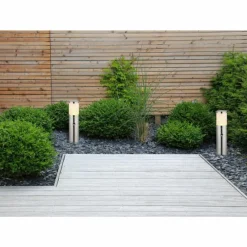 Luminaires Globo Lighting Borne lumineuse Globo XELOO Argenté, 1 lumière, Détecteur de mouvement